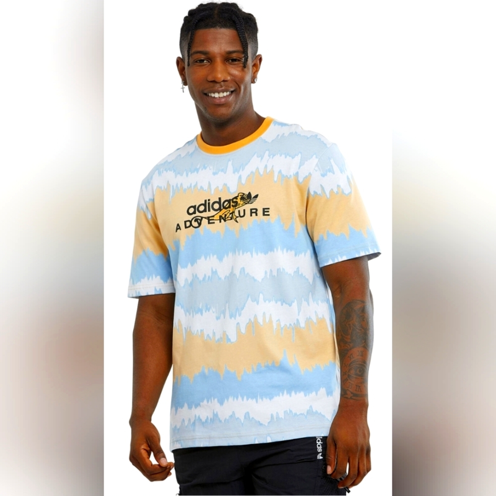 🌟725$ ADIDAS Originals Adventure AOP Chameleon Lizard T-Shirt Allover Print